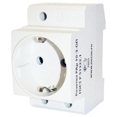 Изображение: розетка с заземляющим контактом рар10-3-оп shuko tdm  в Лиде