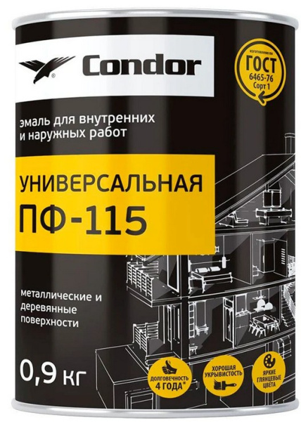 Эмаль "ПФ-115" цвет: "черный" банка 0,9 кг (ГОСТ 6465-76) в #REGION_NAME_DECLINE_PP# - изображение Изображение: эмаль "пф-115" цвет: "черный" банка 0,9 кг (гост 6465-76) в #REGION_NAME_DECLINE_PP#