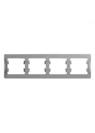 Изображение: рамка glossa gsl000304 4-пост. гориз., алюм. т.м.schneider electric в Лиде