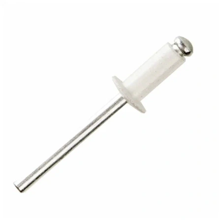 Заклепка 4х10, алюминий/сталь, RAL9003 (белый сигнальный) (пакет/50шт)