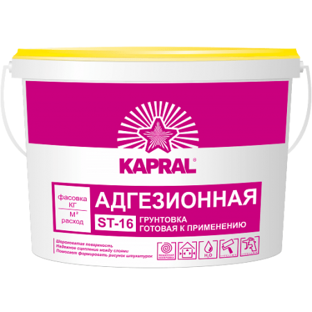 Изображение: грунтовка белая вн п 1 пс «kapral st-16» стб 1263 ведро 15 кг в Лиде