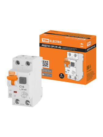 Выключатель авт. дифференциального тока  63 С16 30 мА TDM  в Лиде - изображение Изображение: выключатель авт. дифференциального тока  63 с16 30 ма tdm  в Лиде