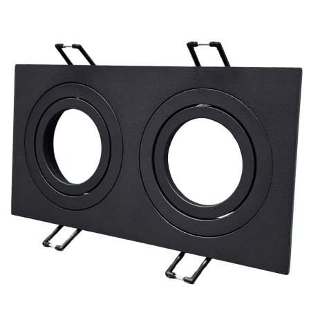 Светильник встраиваемый поворотный двойной под лампы 2* GU5.3, алюминий, 92*175мм, черный, IP20, Tru в Лиде - изображение Изображение: светильник встраиваемый поворотный двойной под лампы 2* gu5.3, алюминий, 92*175мм, черный, ip20, tru в Лиде