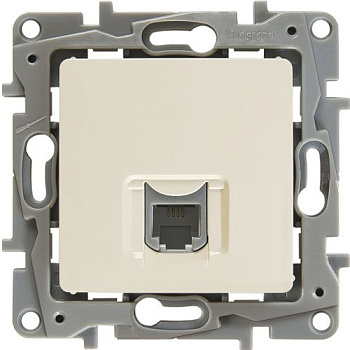 Розетка телеф. RJ11 (слоновая кость) Etika в Лиде - картинка Картинка: розетка телеф. rj11 (слоновая кость) etika в Лиде