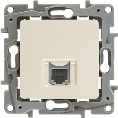 Розетка телеф. RJ11 (слоновая кость) Etika в Лиде - изображение Изображение: розетка телеф. rj11 (слоновая кость) etika в Лиде