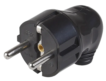 Вилка угловая с/з с выкл. черная в Лиде - картинка Картинка: вилка угловая с/з с выкл. черная в Лиде