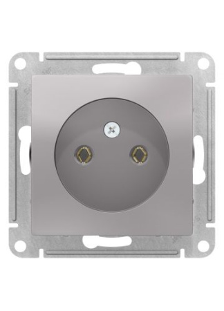 Изображение: розетка atlasdesign, б/з б/ш (алюминий)  т.м.schneider electric в Лиде