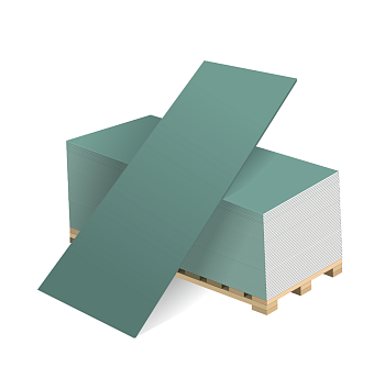 Картинка: гипсокартон влагостойкий ук 12,5х1200х3000 (т.м. волма)  в Лиде