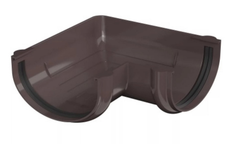 Изображение: угол желоба 90° тн оптима, коричневый ral 8019 в Лиде
