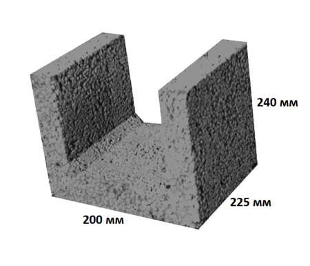 Изображение: блоки керамзитобетонные (225х200х240) строительные термокомфорт для перемычек (на под.120шт) в Лиде