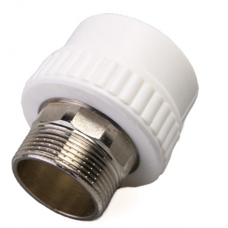 Изображение: муфта 20х3/4 комбин. нр (белая) (рф) 4302fp в Лиде