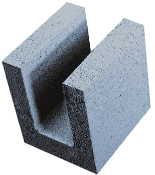 Картинка: блоки керамзитобетонные (225х200х240) строительные термокомфорт для перемычек (на под.120шт) в Лиде