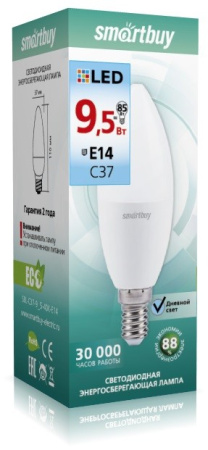 Лампа светодиодная (LED) Smartbuy-C37-9,5W/4000/Е14 в Лиде - изображение Изображение: лампа светодиодная (led) smartbuy-c37-9,5w/4000/е14 в Лиде