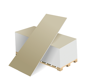 Картинка: гипсовая строительная плита обычная  9,5х1200х2500 (т.м. волма) рф в Лиде