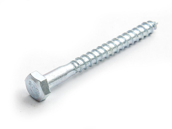 Саморез с 6-гранной головкой 10х180 острый, оцинк (с этик. 1шт)