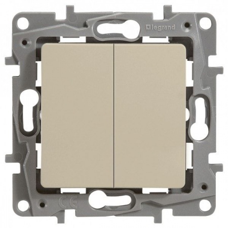 Выключатель 2 кл. (слоновая кость) Etika т.м.Legrant в Лиде - изображение Изображение: выключатель 2 кл. (слоновая кость) etika т.м.legrant в Лиде