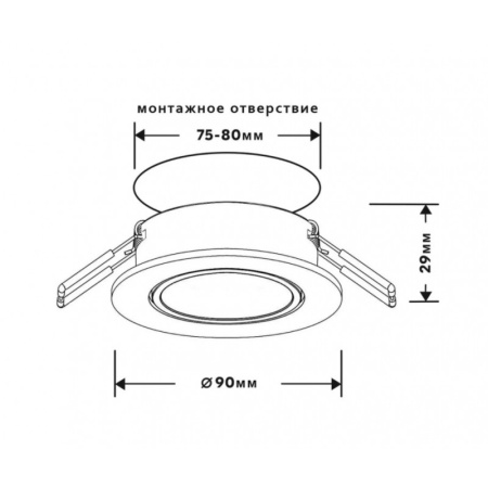 Светильник встраиваемый ULTRA F100  в Лиде - изображение Изображение: светильник встраиваемый ultra f100  в Лиде