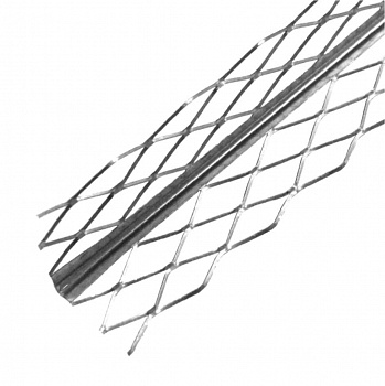 Картинка: уголок для мокрых штукатурок 2,5м (34мм) (упак.25шт) (стальной сетчатый) в Лиде