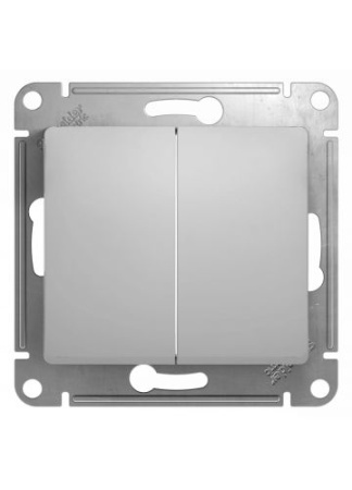 Выключатель Glossa GSL000351 2-кл., алюм. т.м.Schneider Electric в Лиде - изображение Изображение: выключатель glossa gsl000351 2-кл., алюм. т.м.schneider electric в Лиде