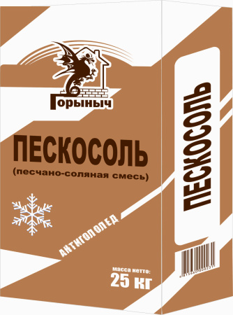Изображение: пескосоль (песчано-соляная смесь) антигололед горыныч 25кг в Лиде