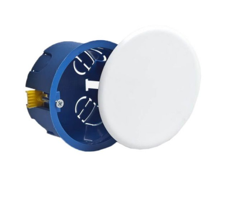 Коробка ГСК распр. с/п d=80мм,h=45 мм (пласт.лапки) (упак 90шт) т.м.Кабельмаркет в Лиде - изображение Изображение: коробка гск распр. с/п d=80мм,h=45 мм (пласт.лапки) (упак 90шт) т.м.кабельмаркет в Лиде