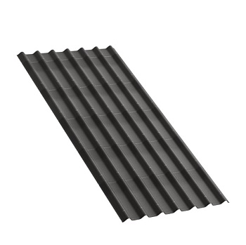 Картинка: лист кровельный onduline  черепица х5 sr-150 3d (графит),  1,95-0,96м  в Лиде