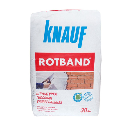 Изображение: штукатурка защ.отд. серая  вм  гипсовая 1сс 1,25 "кнауф-ротбанд "  30кг (1пд/40шт)  рб в Лиде