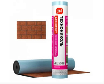 Картинка: черепица рулонная технониколь кирпичная кладка, красная (8 м2/рул) (25 рул/под) в Лиде