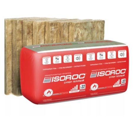 Изображение: плита isoroc super warm 100/610x1000/y (3,05 м2)  рф  в Лиде