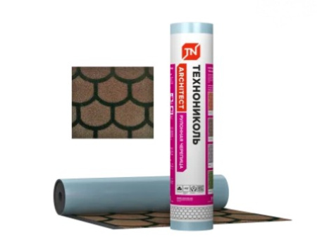 Изображение: черепица рулонная технониколь бобровый хвост, коричн. уценённый в Лиде