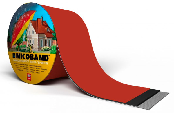 Изображение: лента герметизирующая  10смх3м самоклеящаяся nicoband (красная) в #REGION_NAME_DECLINE_PP#