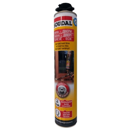 Пена монтажная пистолетная "Soudal" ОКНА ДВЕРИ (750 мл)