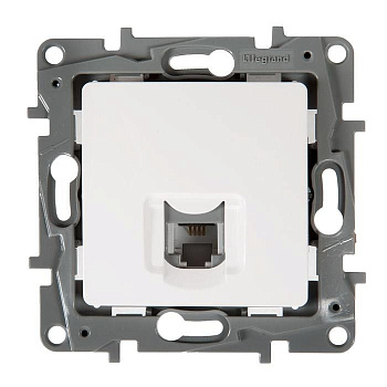 Розетка телеф RJ11 (белая) Etika в Лиде - картинка Картинка: розетка телеф rj11 (белая) etika в Лиде