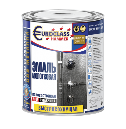 Эмаль декоративная "EUROCLASS" с молотковым эффектом золотистая 0,4 кг в Лиде - изображение Изображение: эмаль декоративная "euroclass" с молотковым эффектом золотистая 0,4 кг в Лиде