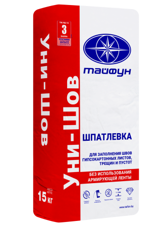 Изображение: шпатлевка гипсовая тайфун-мастер уни-шов (15кг) в Лиде