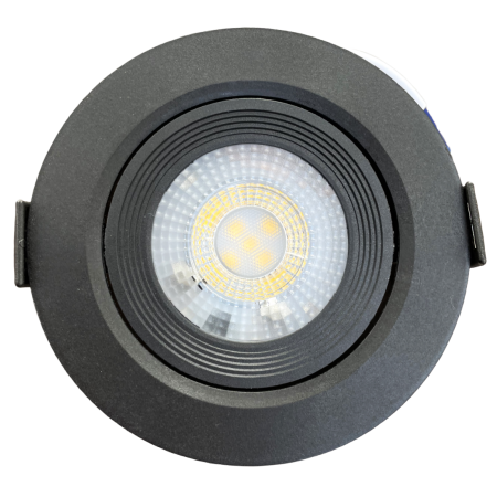 Cветильник светодиодный встраиваемый поворотный направленного света, круг, 5W, черный, т.м.TruEnergy в Лиде - изображение Изображение: cветильник светодиодный встраиваемый поворотный направленного света, круг, 5w, черный, т.м.truenergy в Лиде