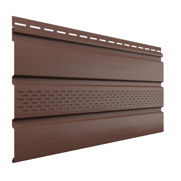 Софит ТН ОПТИМА, частично перфорированный, каштан, 3м в Лиде - изображение Изображение: софит тн оптима, частично перфорированный, каштан, 3м в Лиде