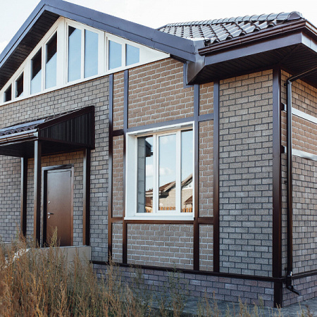 Изображение: плитка фасадная технониколь hauberk серо-бежевый кирпич в Лиде