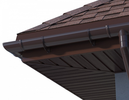 Изображение: софит тн оптима, частично перфорированный, каштан, 3м в Лиде