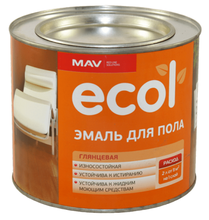 Эмаль ECOL для пола (ПФ-266) желто-коричневая глянцевая 2,4л (2 кг)  в Лиде - изображение Изображение: эмаль ecol для пола (пф-266) желто-коричневая глянцевая 2,4л (2 кг)  в Лиде