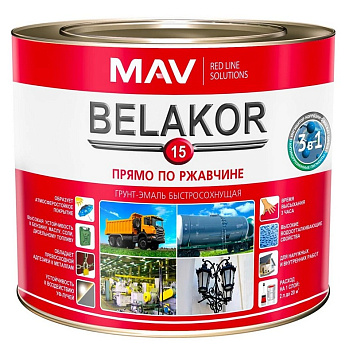 Грунт-эмаль BELAKOR 15 прямо по ржавчине 3 в 1 быстросохнущая (черный) 2,4л  в Лиде - картинка Картинка: грунт-эмаль belakor 15 прямо по ржавчине 3 в 1 быстросохнущая (черный) 2,4л  в Лиде