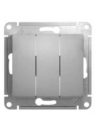 Выключатель Glossa GSL000331 3-кл., алюм. т.м.Schneider Electric в Лиде - изображение Изображение: выключатель glossa gsl000331 3-кл., алюм. т.м.schneider electric в Лиде