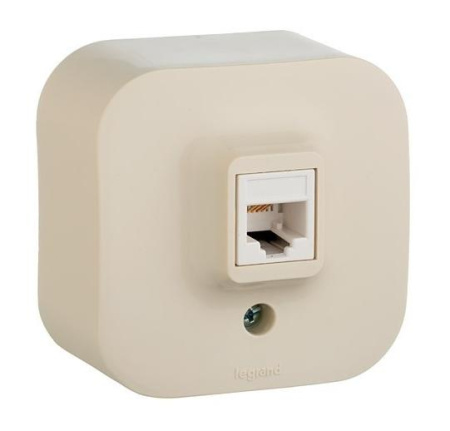 Розетка телеф. 1хRJ-11 4 конт. (сл. кость) Quteo т.м.Legrand в Лиде - изображение Изображение: розетка телеф. 1хrj-11 4 конт. (сл. кость) quteo т.м.legrand в Лиде