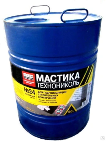Изображение: мастика гидроиз. битумная холодная технониколь № 24  мгтн  ведро 50кг в Лиде