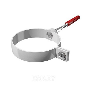 Картинка: хомут трубы polivent пвх универсальный l=140 (белый) в Лиде