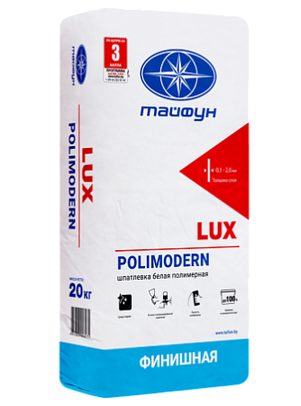 Шпатлевка Люкс Polimodern  белая (20кг) в Лиде - изображение Изображение: шпатлевка люкс polimodern  белая (20кг) в Лиде