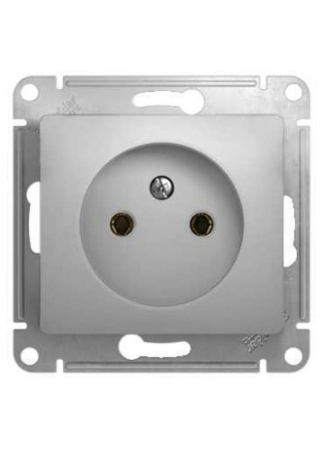 Розетка Glossa GSL000341 б/з б/ш, алюм. т.м.Schneider Electric в Лиде - изображение Изображение: розетка glossa gsl000341 б/з б/ш, алюм. т.м.schneider electric в Лиде