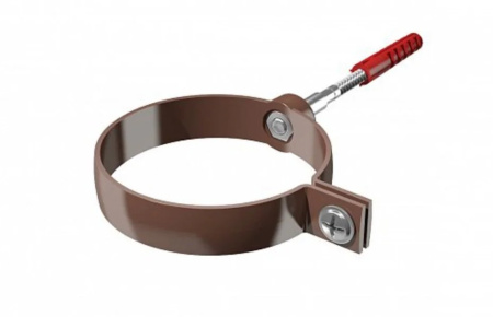 Изображение: хомут трубы тн пвх универсальный l=140 (коричневый)  в Лиде