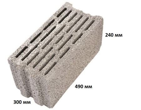 Изображение: блоки керамзитобетонные (490х300х240) строительные термокомфорт щелевые (на под.40шт) в Лиде