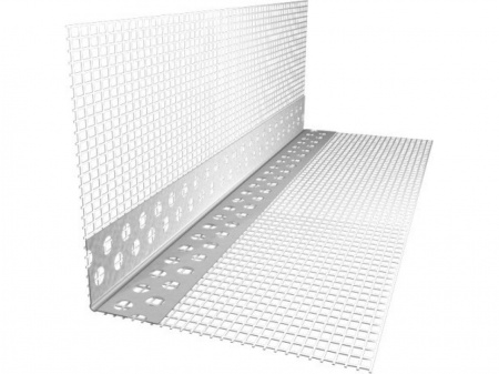 Изображение: угол перфорированный пвх с сеткой 100х150х3000мм (в пач. 50шт)   рб в Лиде